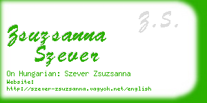 zsuzsanna szever business card